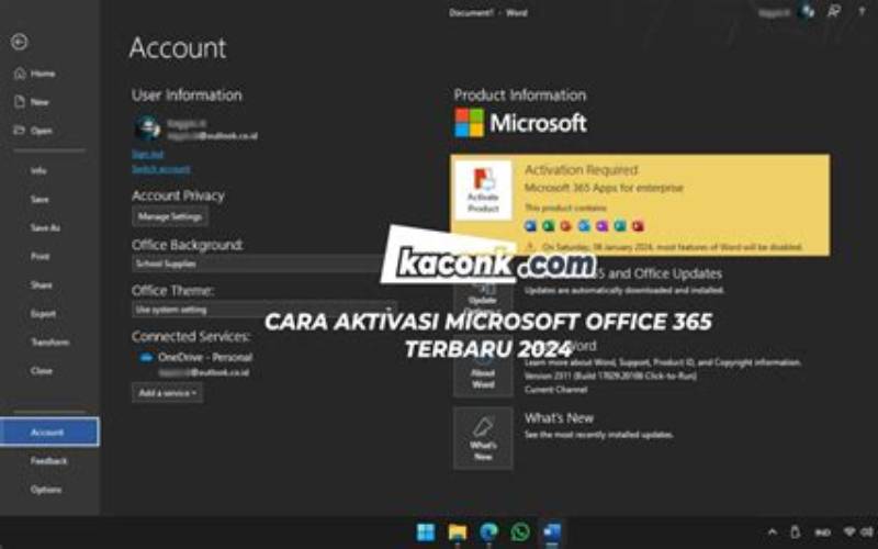 Tutorial Cara Aktivasi Office 2024